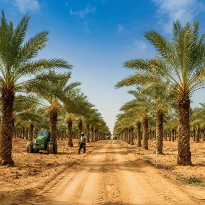 Green Sidra dates farm